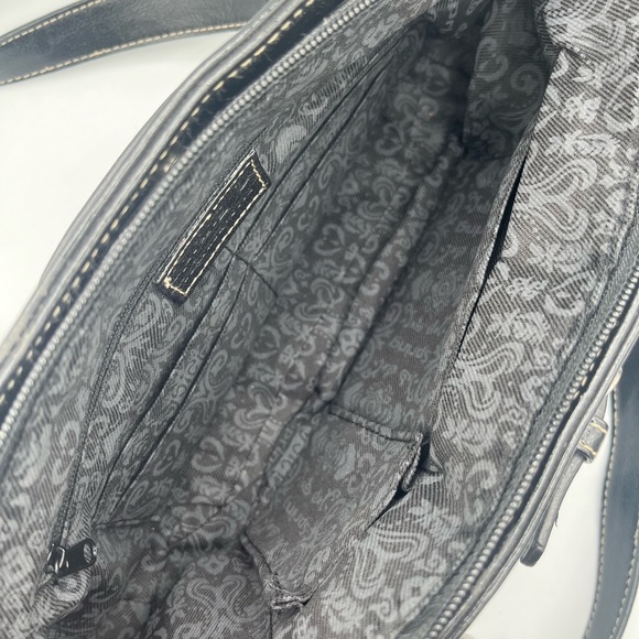 Call It Spring Vintage Y2K Grommet Black Belted Brocle Mini Shoulder Bag - Picture 6 of 8